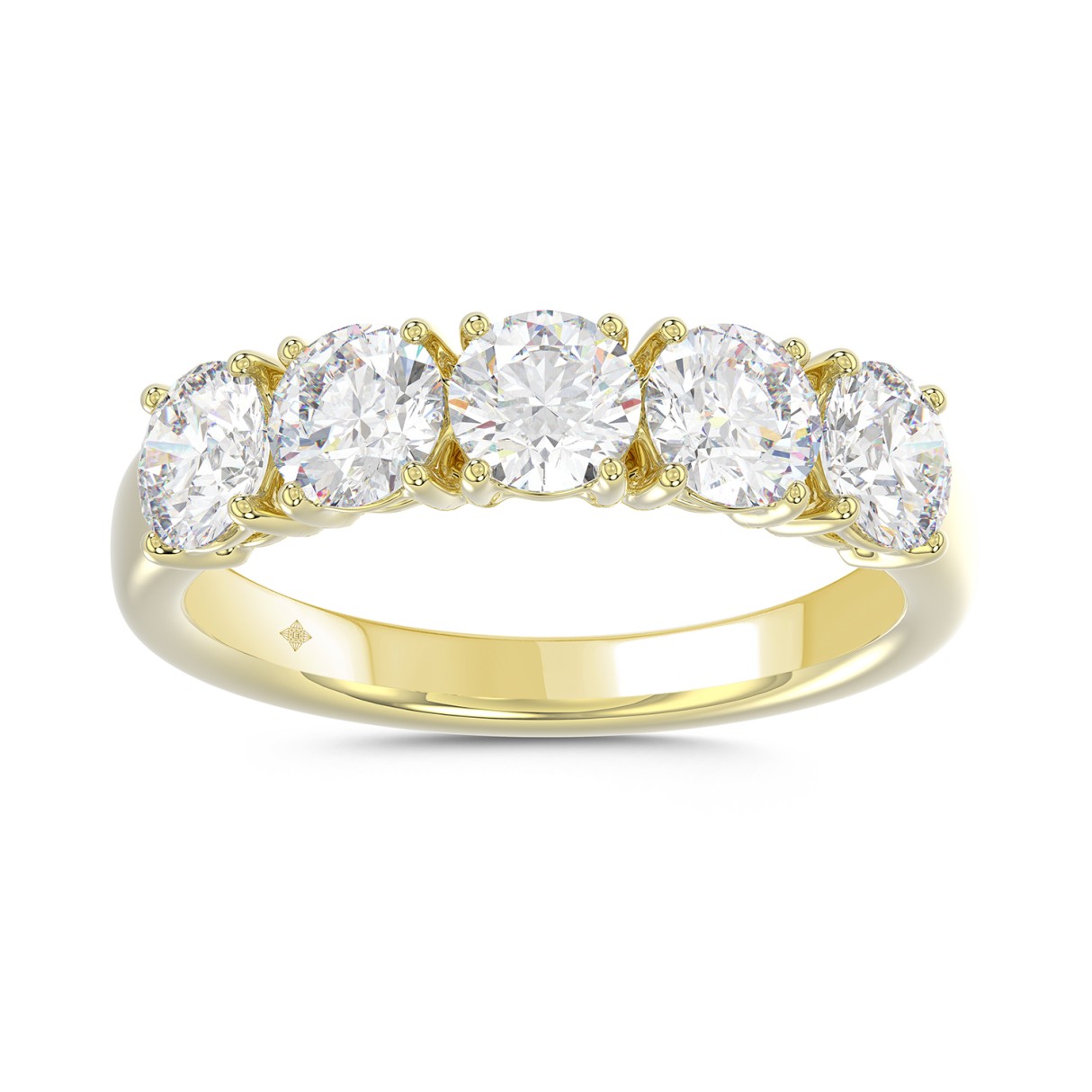 14K YELLOW GOLD 2.00CT ROUND DIAMOND LADIES BAND...