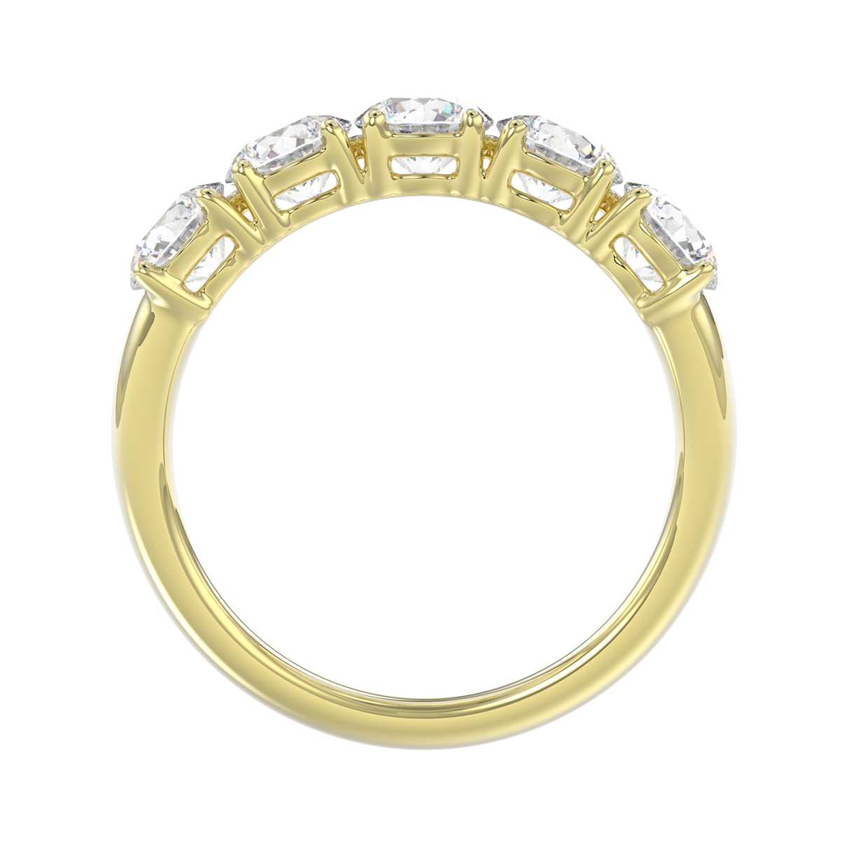 14K YELLOW GOLD 2.00CT ROUND DIAMOND LADIES BAND