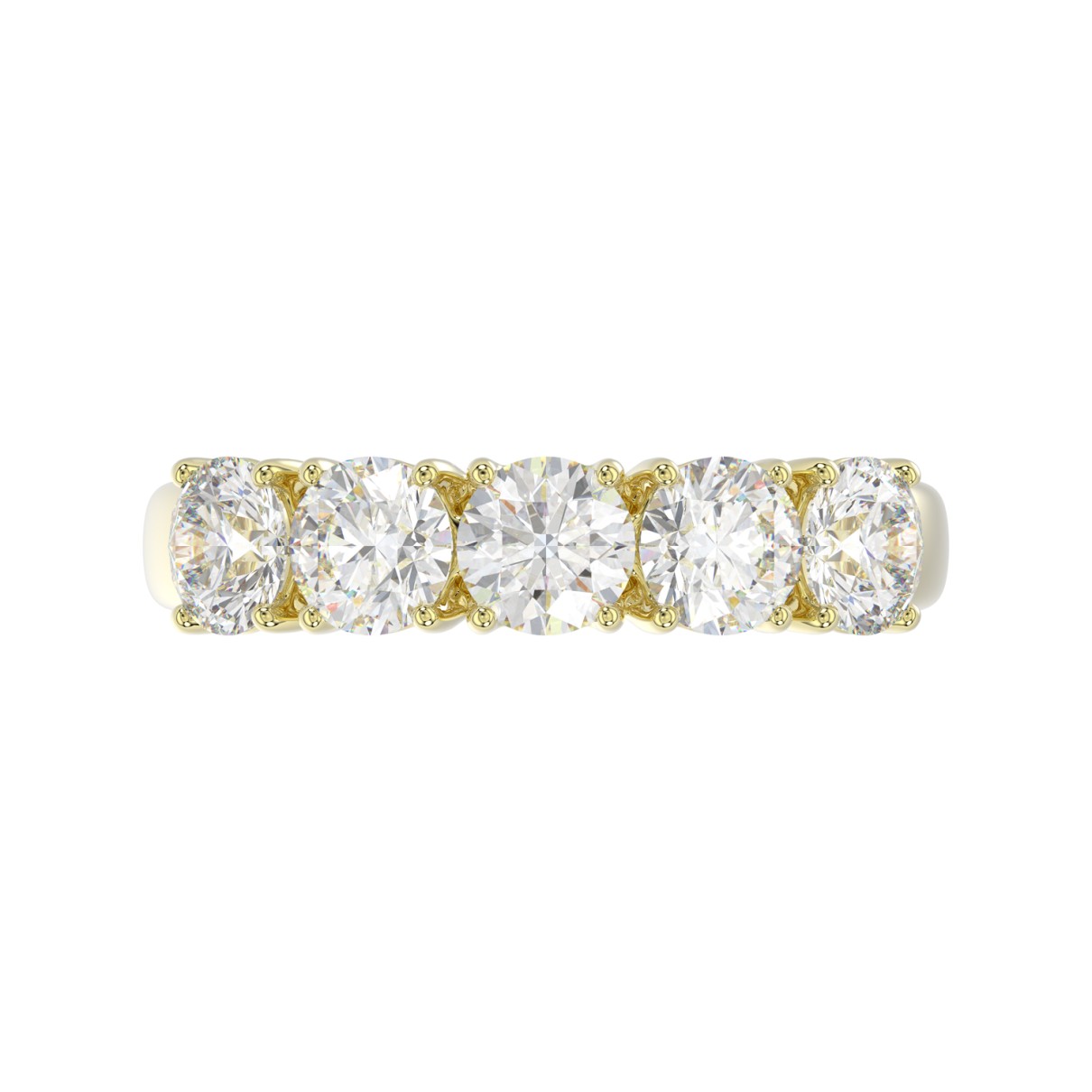 14K YELLOW GOLD 2.00CT ROUND DIAMOND LADIES BAND