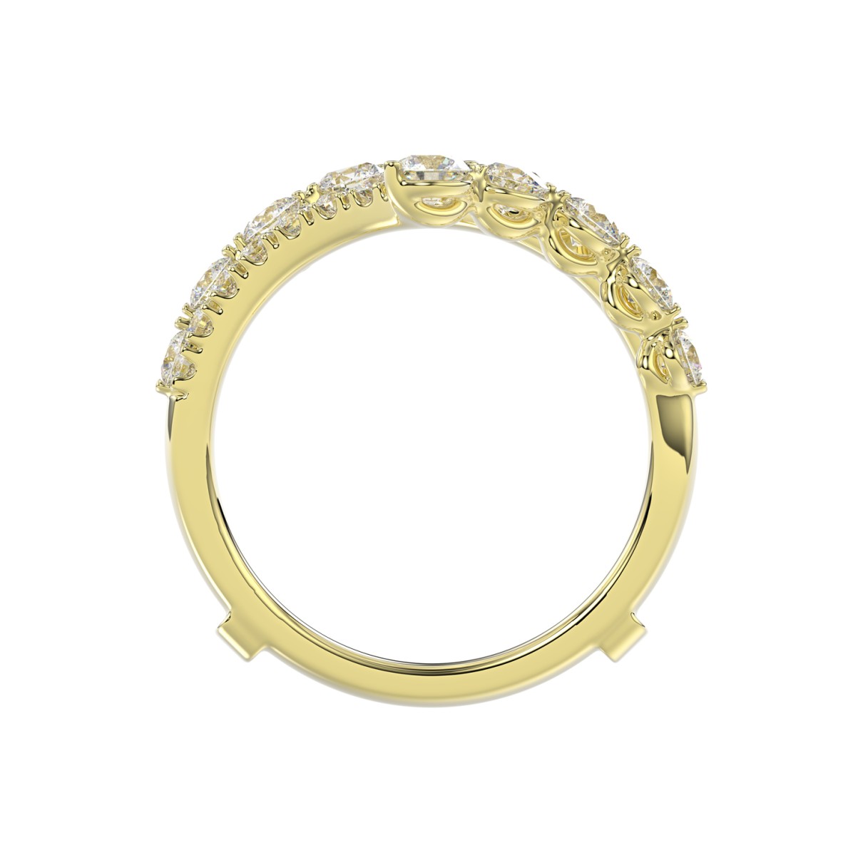 14K YELLOW GOLD 1.00CT ROUND DIAMOND LADIES WRAP RING