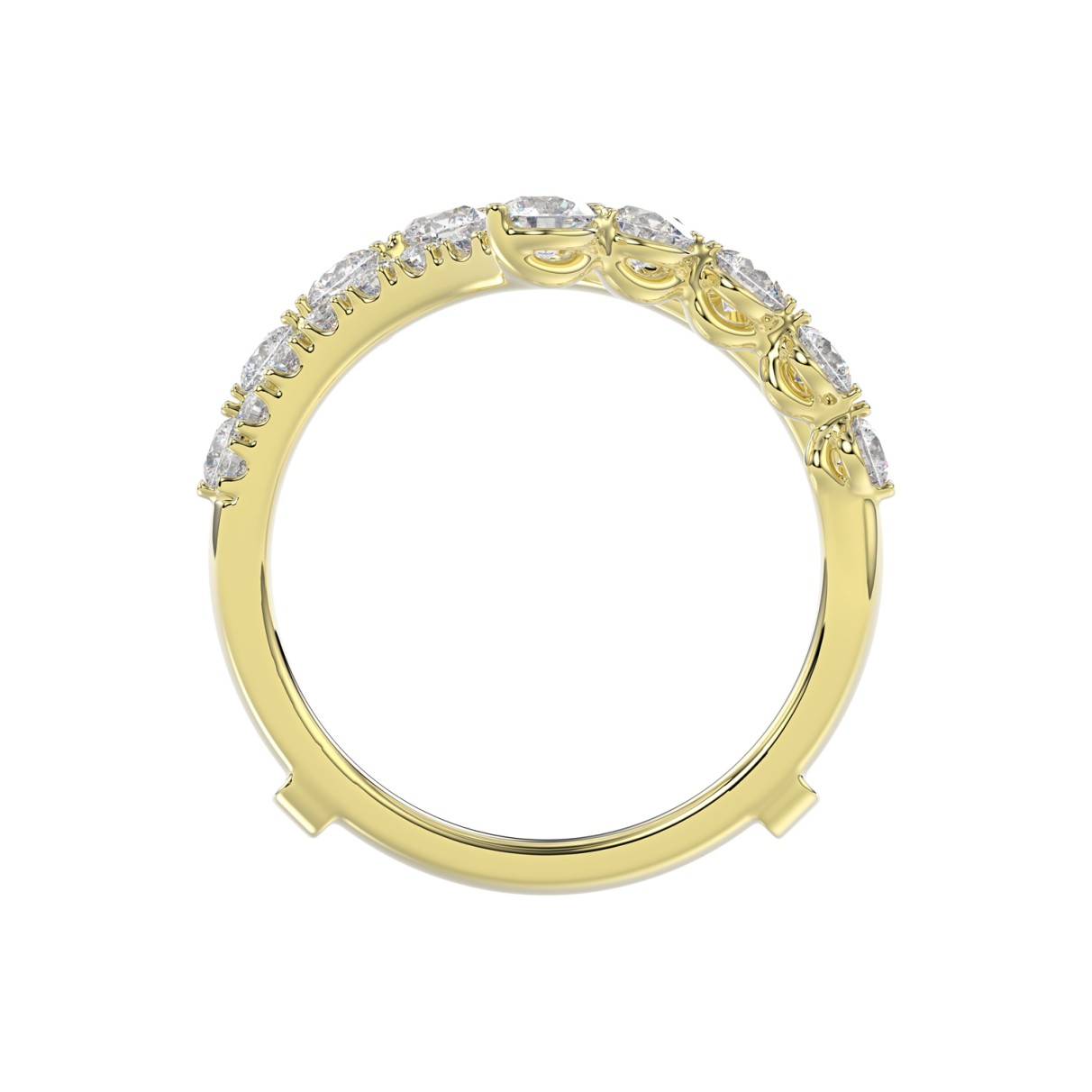 14K YELLOW GOLD 1.00CT ROUND DIAMOND LADIES WRAP RING