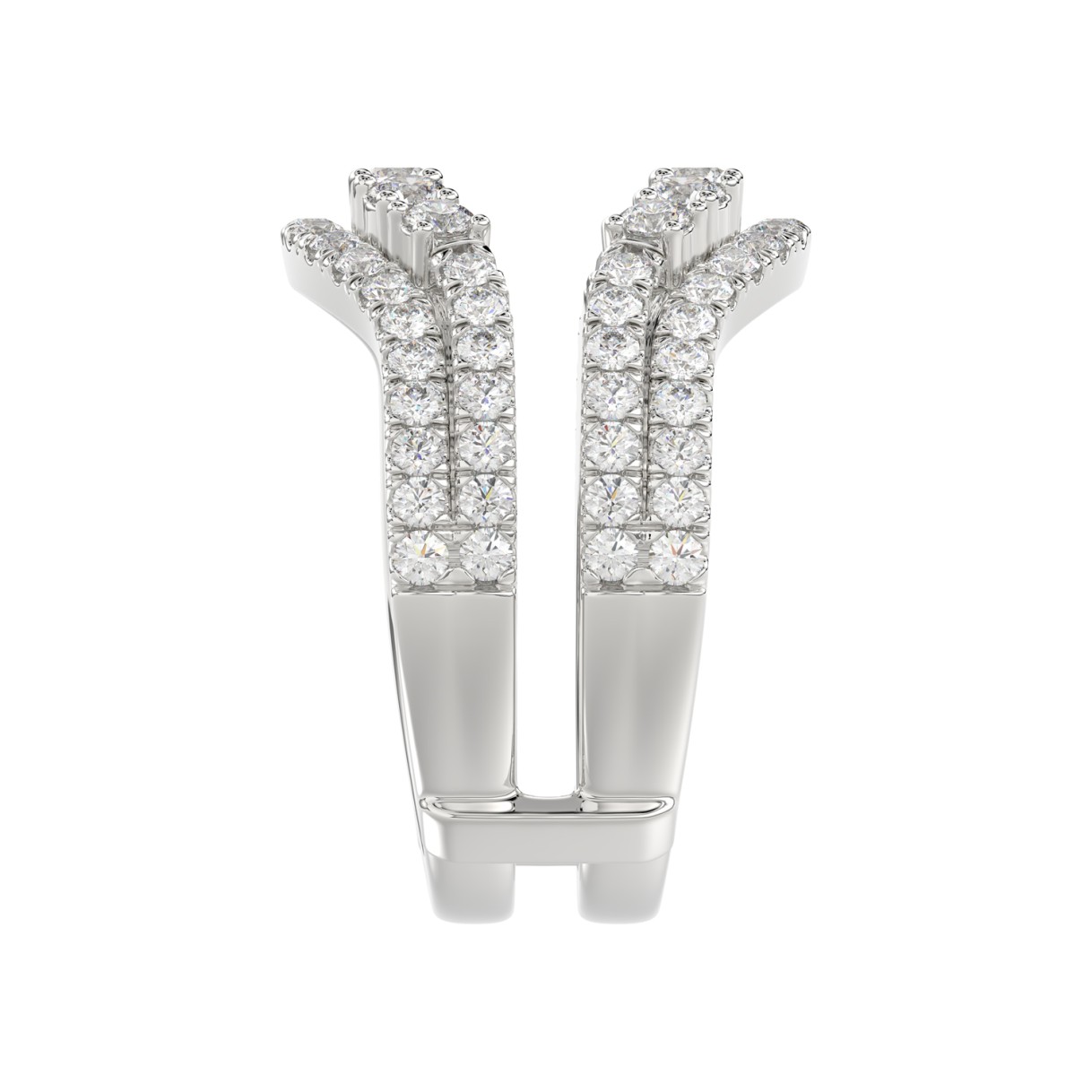 14K WHITE GOLD 1 1/4CT ROUND DIAMOND LADIES WRAP RING