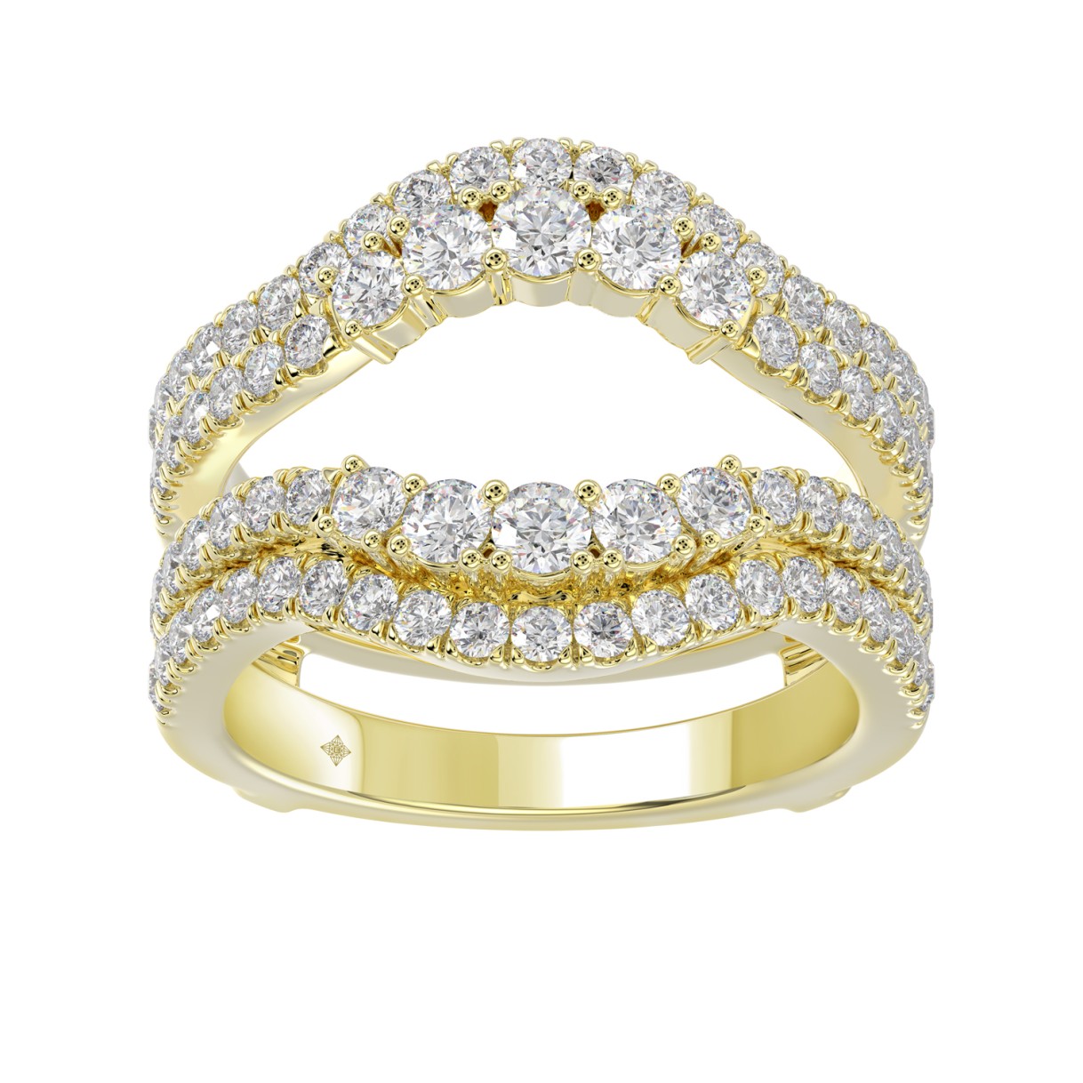 14K YELLOW GOLD 1 1/4CT ROUND DIAMOND LADIES WRAP ...