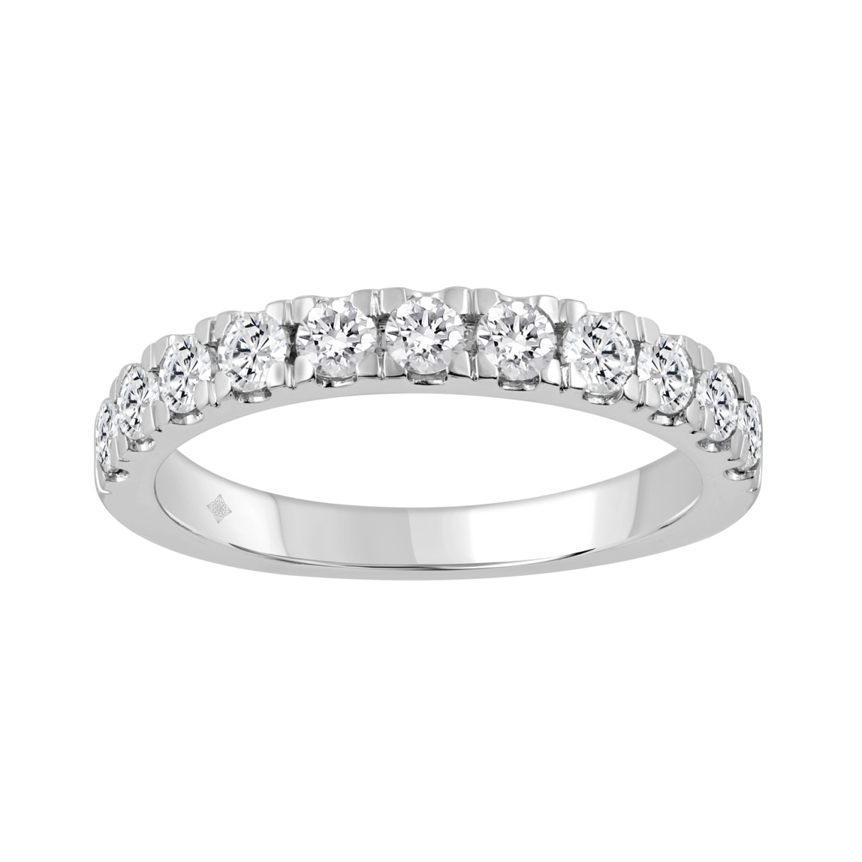 14K WHITE GOLD 3/4CT ROUND DIAMOND LADIES BAND...