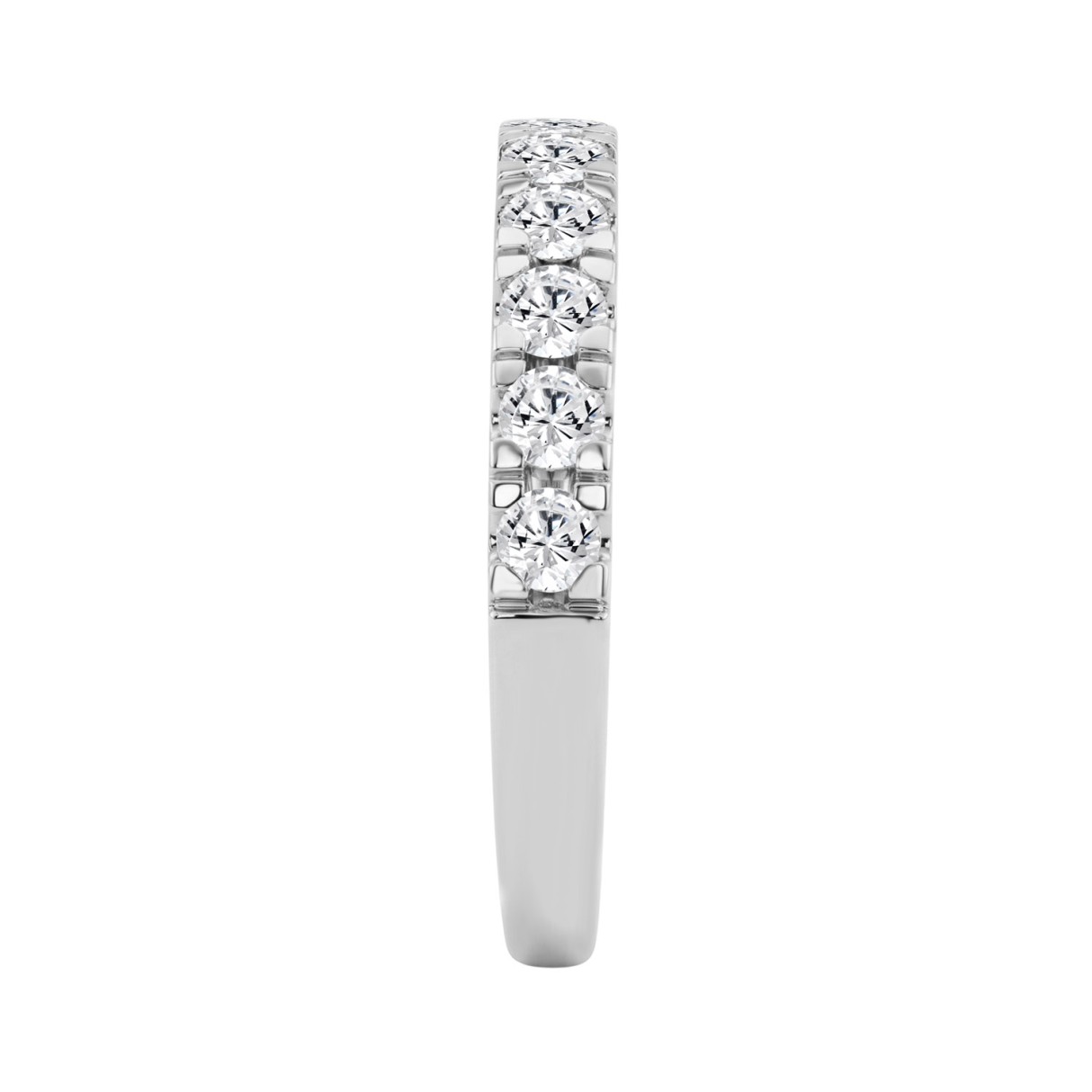 14K WHITE GOLD 3/4CT ROUND DIAMOND LADIES BAND