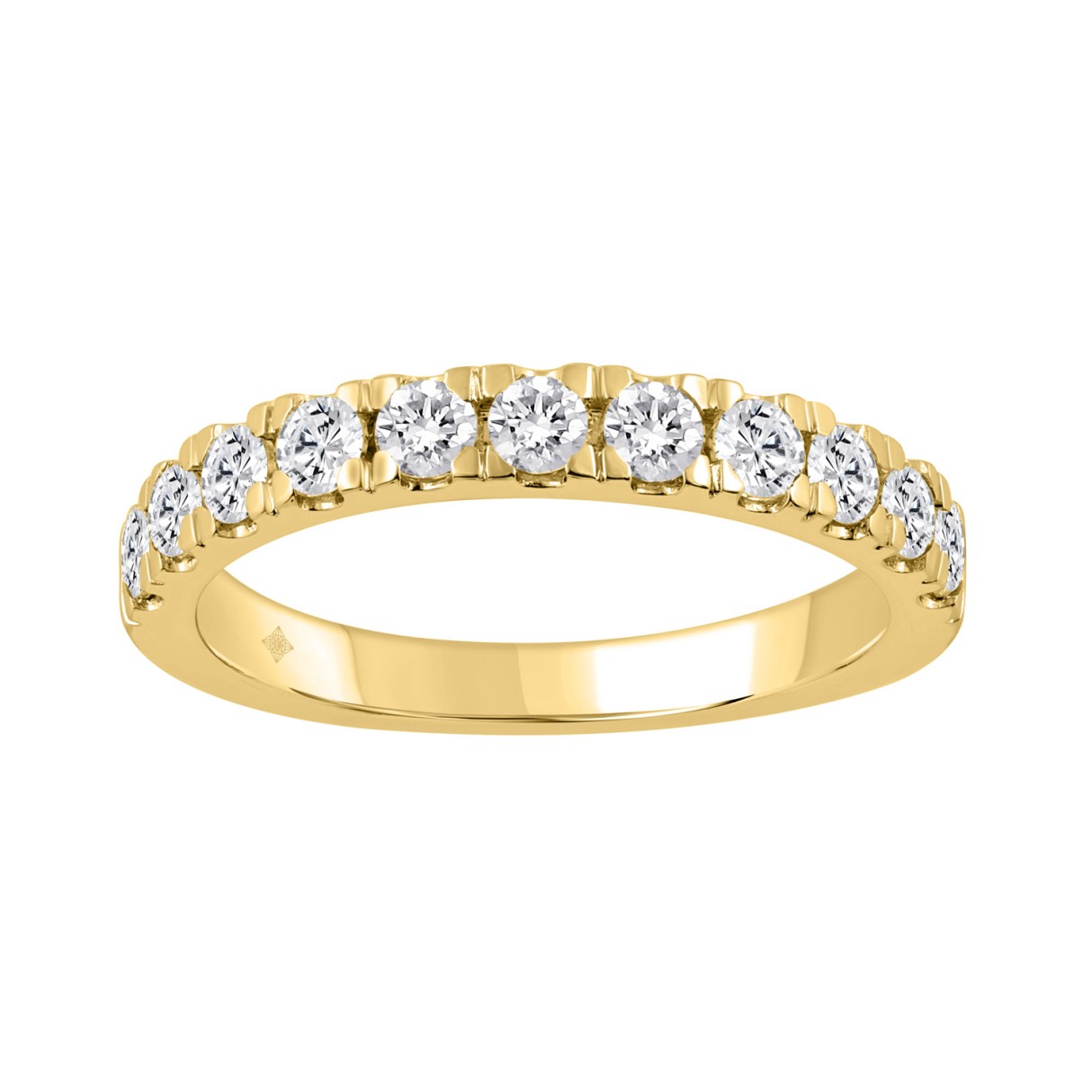 14K YELLOW GOLD 3/4CT ROUND DIAMOND LADIES BAND...