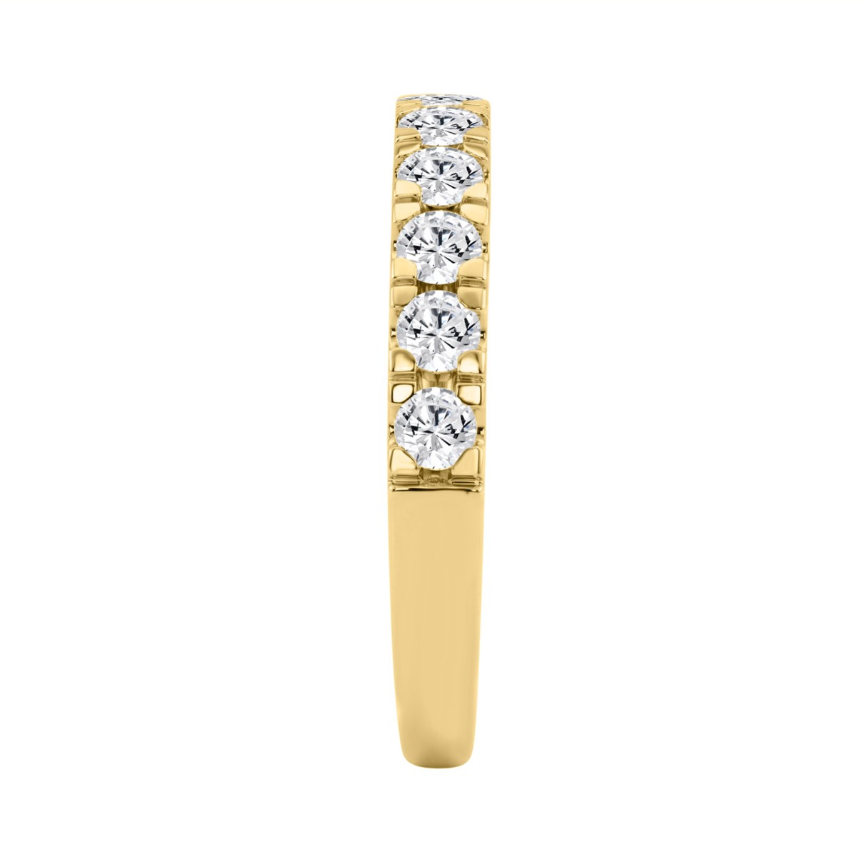 14K YELLOW GOLD 3/4CT ROUND DIAMOND LADIES BAND