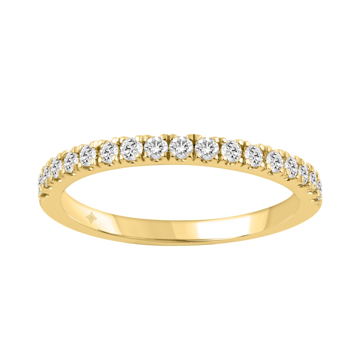 14K YELLOW GOLD 1/3CT ROUND DIAMOND LADIES BAND...