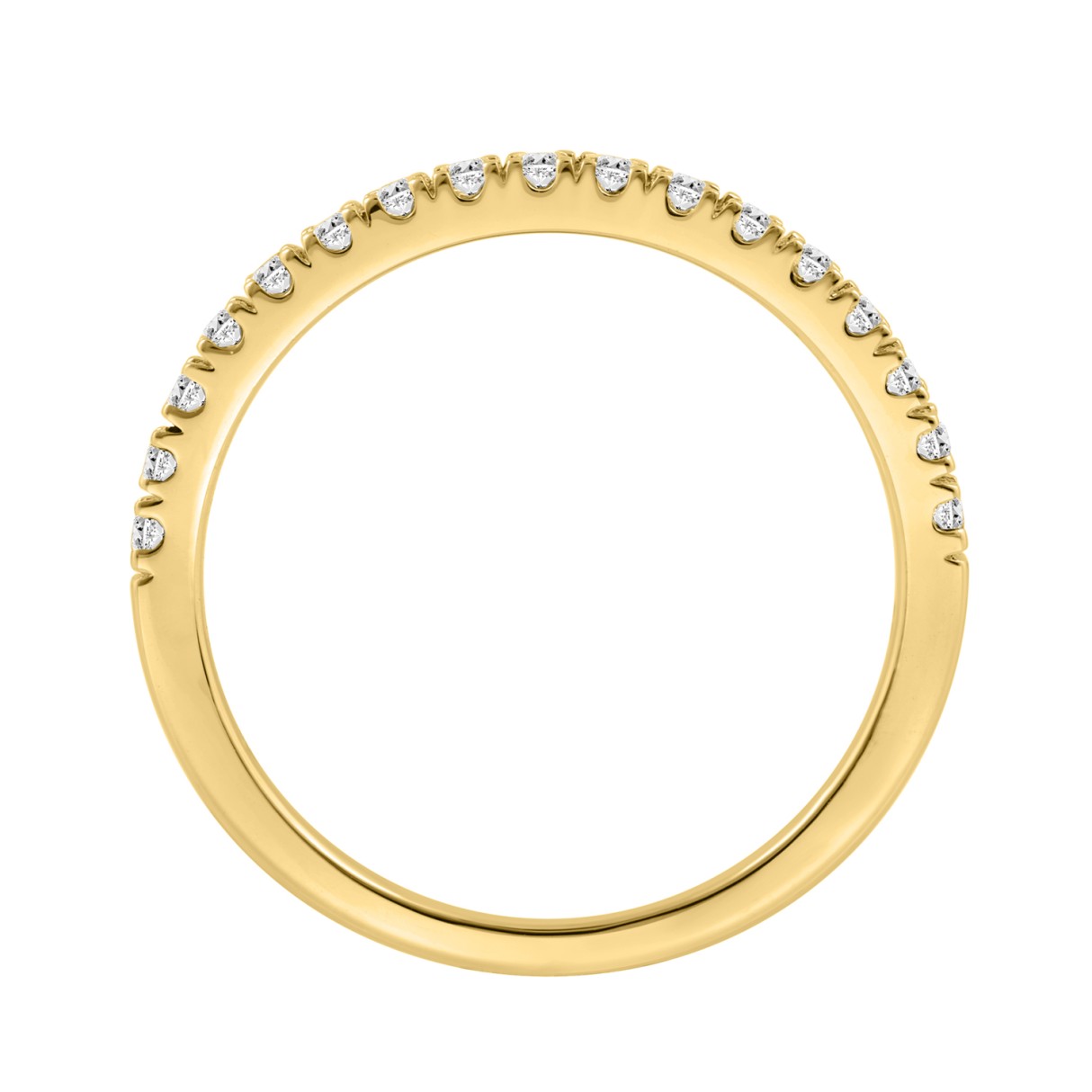 14K YELLOW GOLD 1/3CT ROUND DIAMOND LADIES BAND