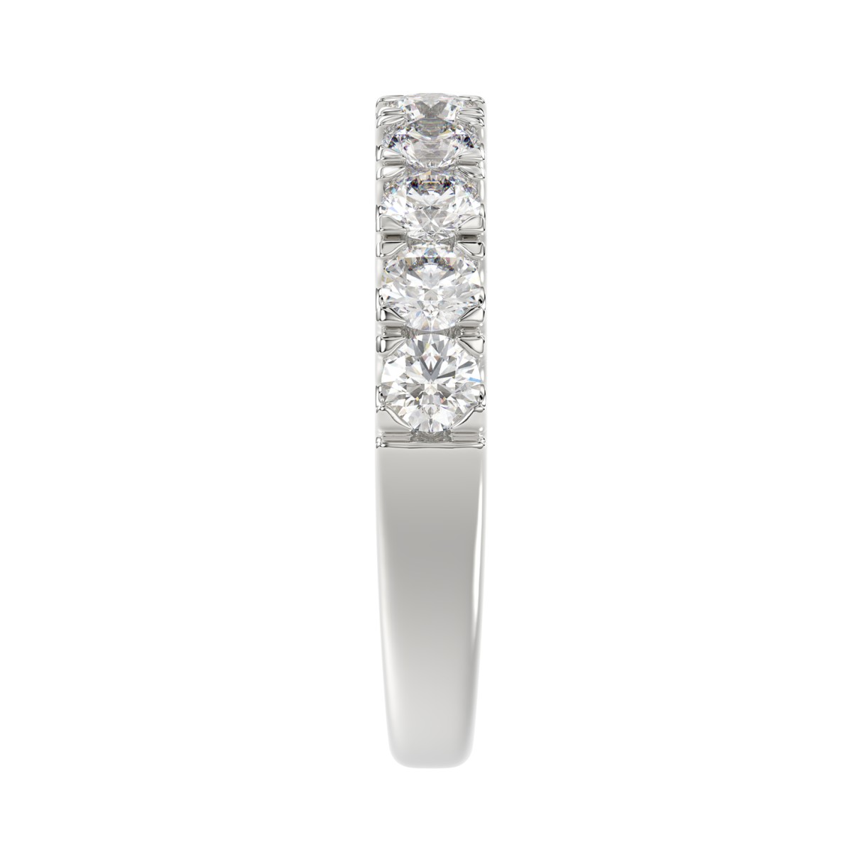14K WHITE GOLD 1.00CT ROUND DIAMOND LADIES BAND