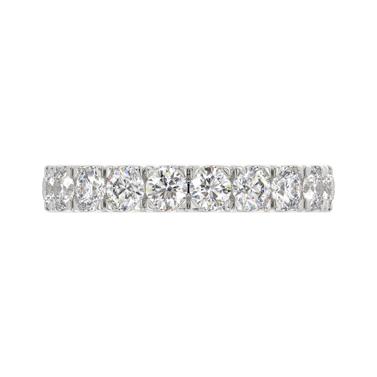 14K WHITE GOLD 1.00CT ROUND DIAMOND LADIES BAND