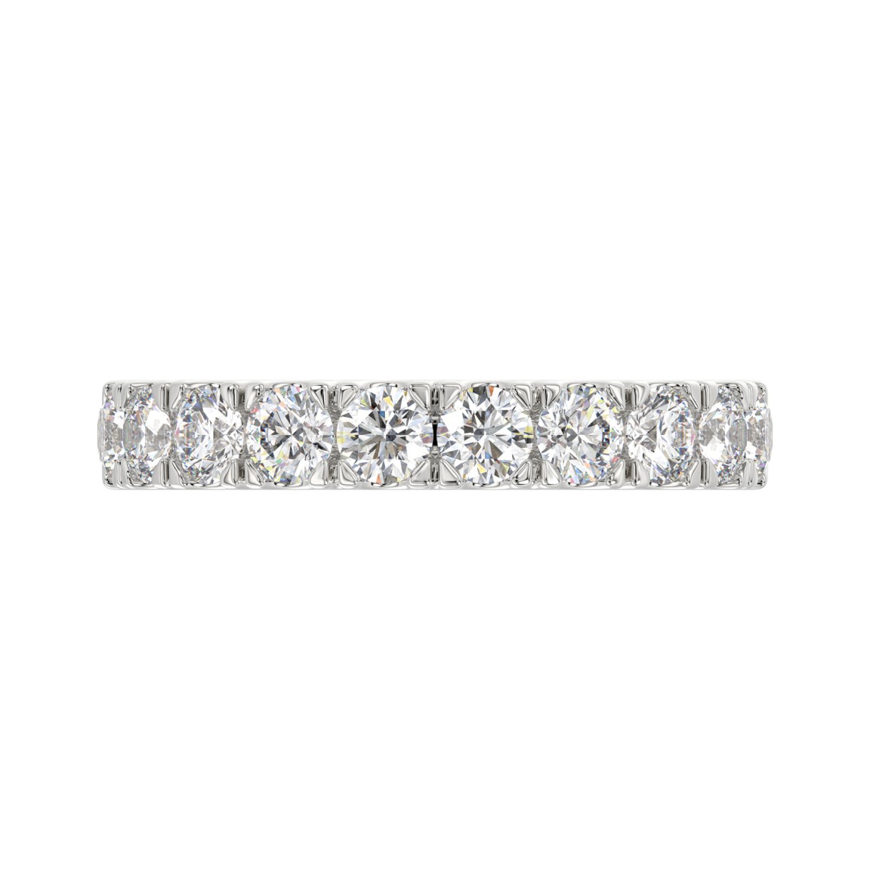 14K WHITE GOLD 1.00CT ROUND DIAMOND LADIES BAND