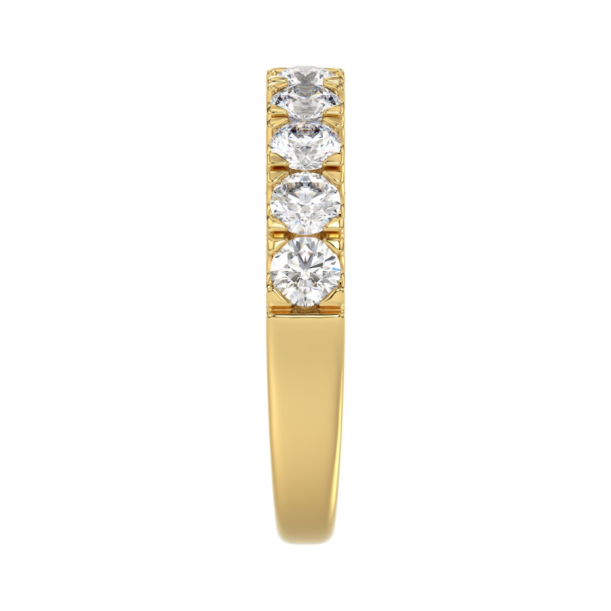 14K YELLOW GOLD 1.00CT ROUND DIAMOND LADIES BAND