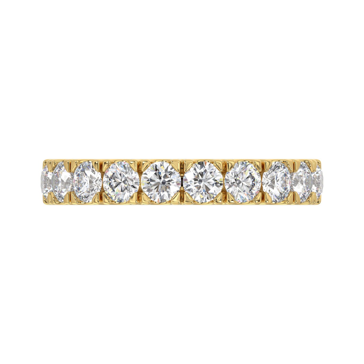 14K YELLOW GOLD 1.00CT ROUND DIAMOND LADIES BAND