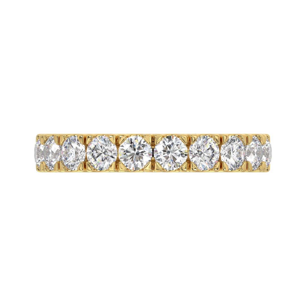 14K YELLOW GOLD 1.00CT ROUND DIAMOND LADIES BAND