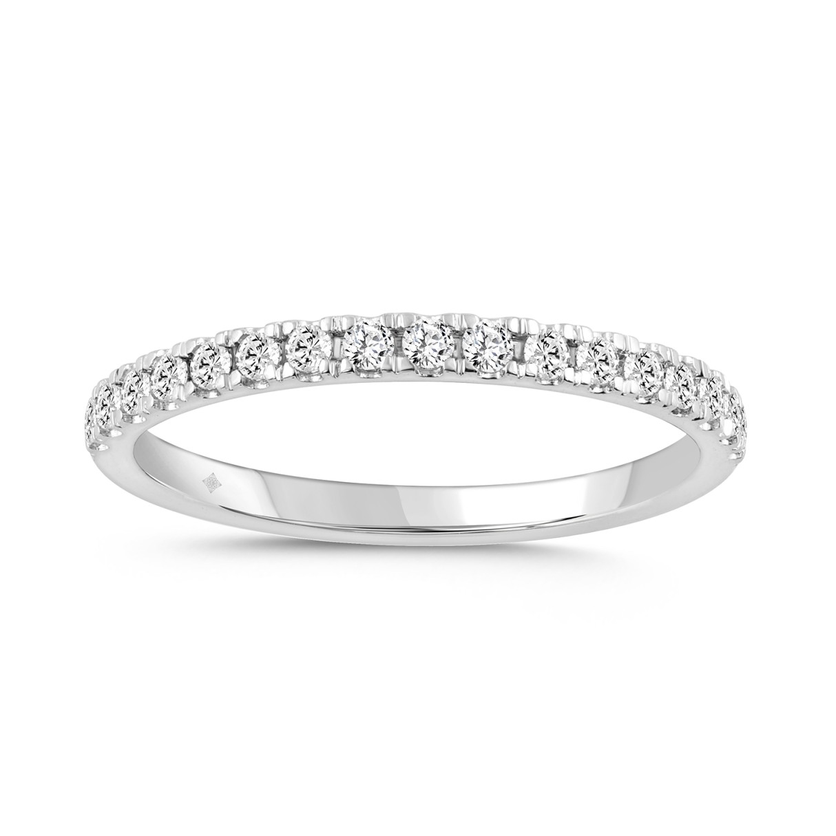 14K WHITE GOLD 1/4CT ROUND DIAMOND LADIES BAND...