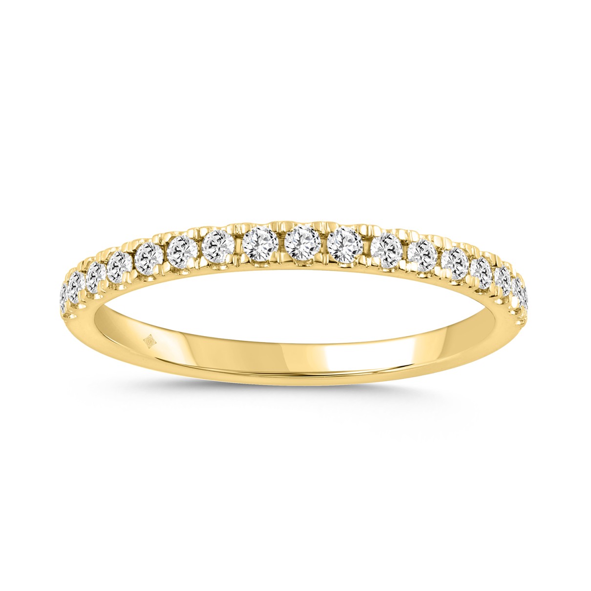 14K YELLOW GOLD 1/4CT ROUND DIAMOND LADIES BAND...