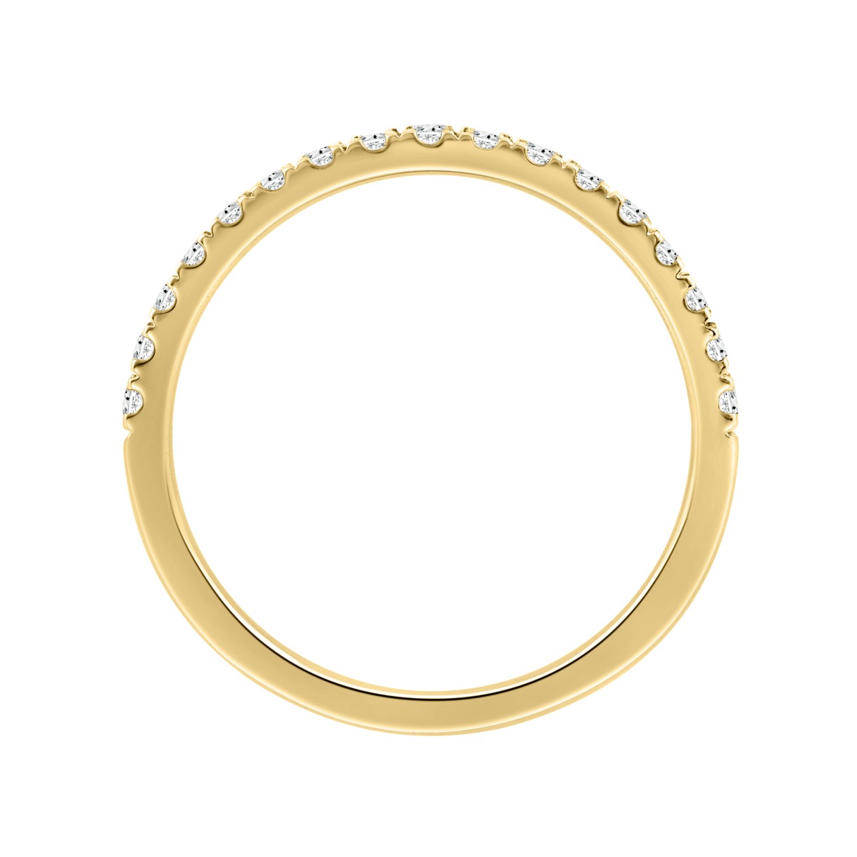 14K YELLOW GOLD 1/4CT ROUND DIAMOND LADIES BAND