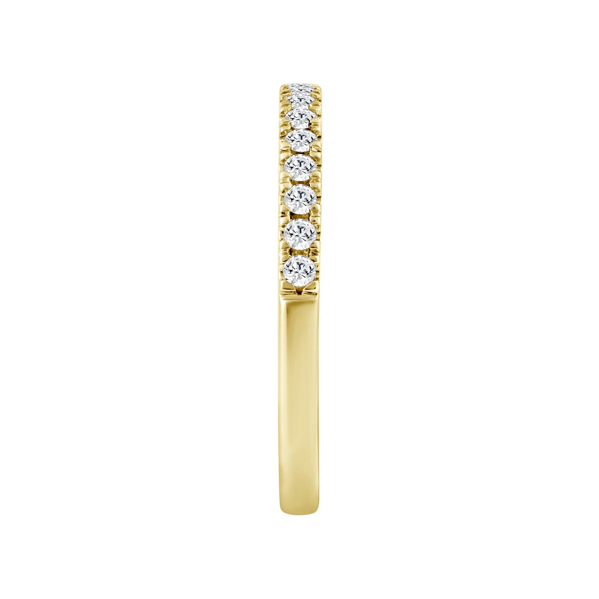 14K YELLOW GOLD 1/4CT ROUND DIAMOND LADIES BAND