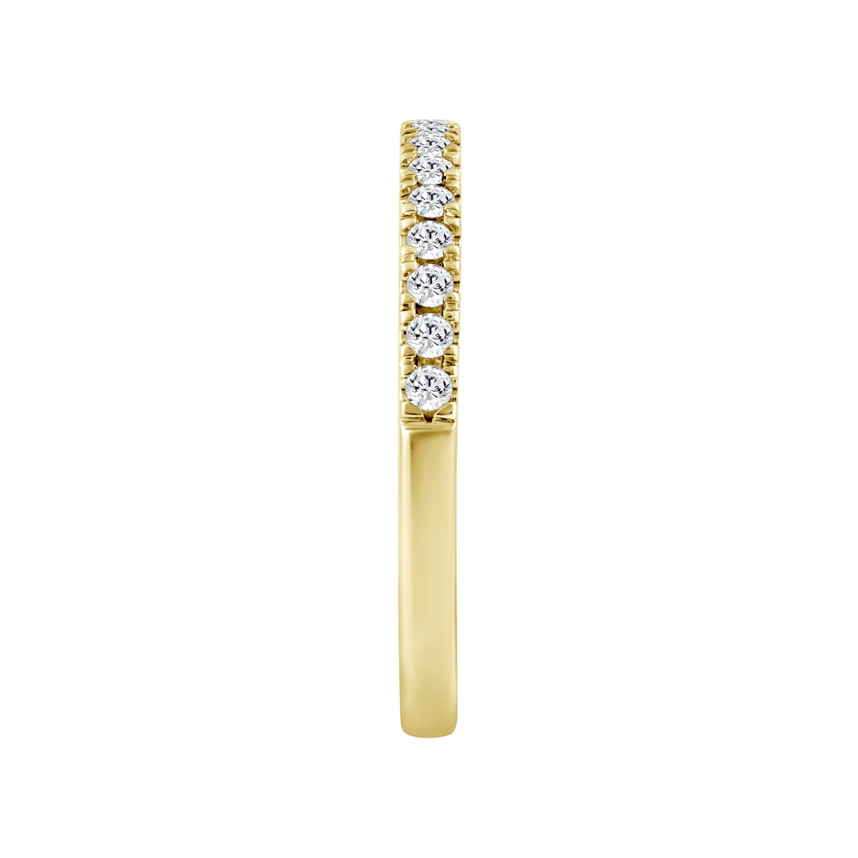 14K YELLOW GOLD 1/4CT ROUND DIAMOND LADIES BAND