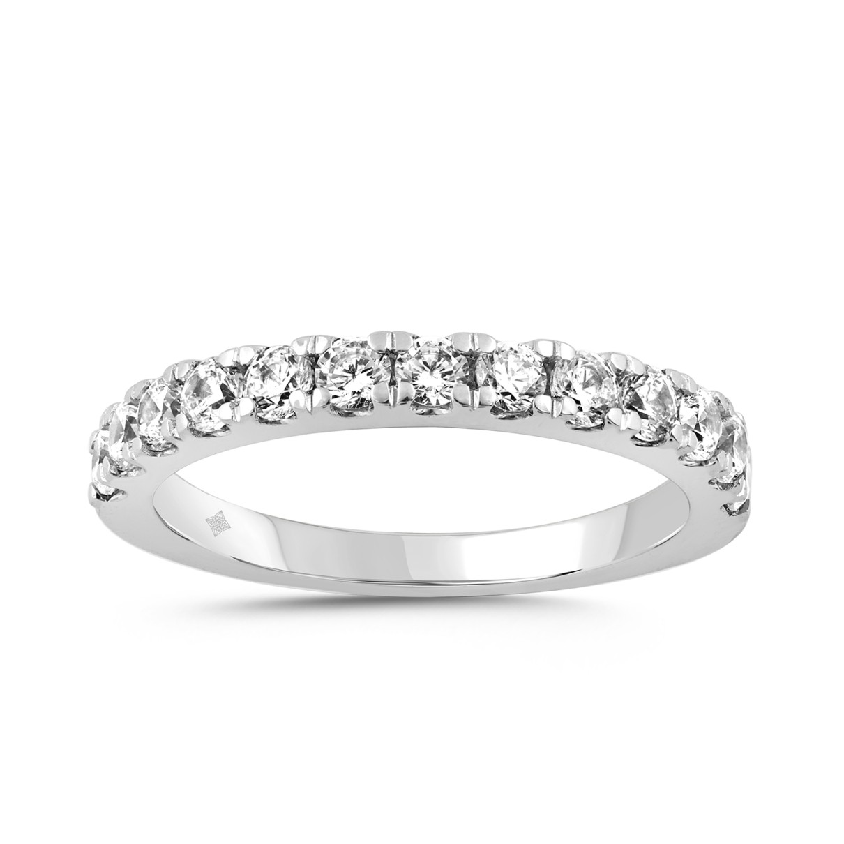 14K WHITE GOLD 1/2CT ROUND DIAMOND LADIES BAND