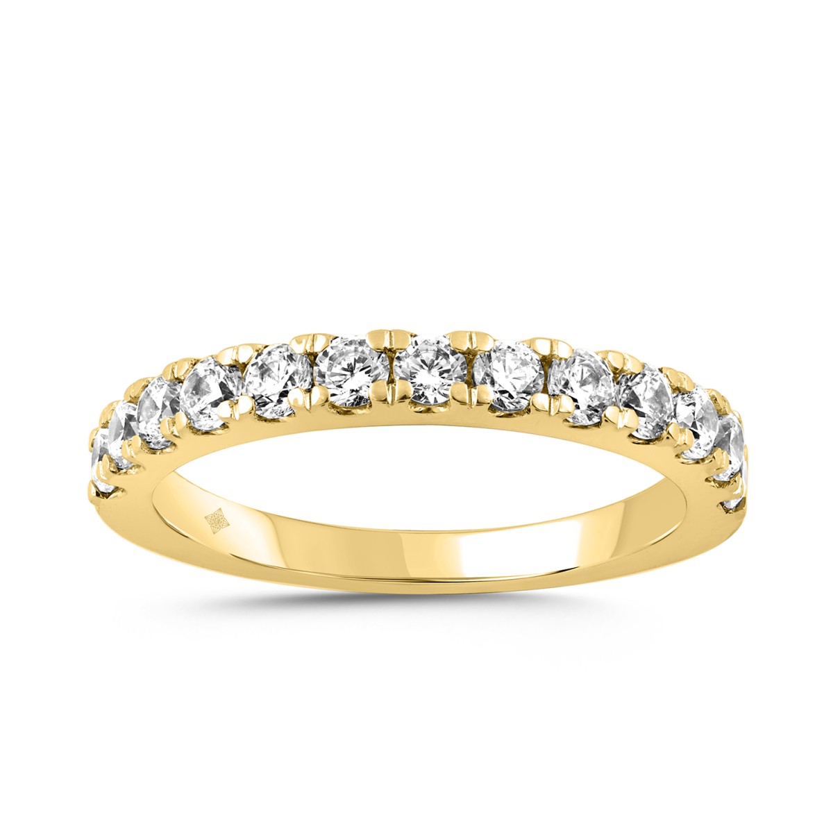 14K YELLOW GOLD 1/2CT ROUND DIAMOND LADIES BAND