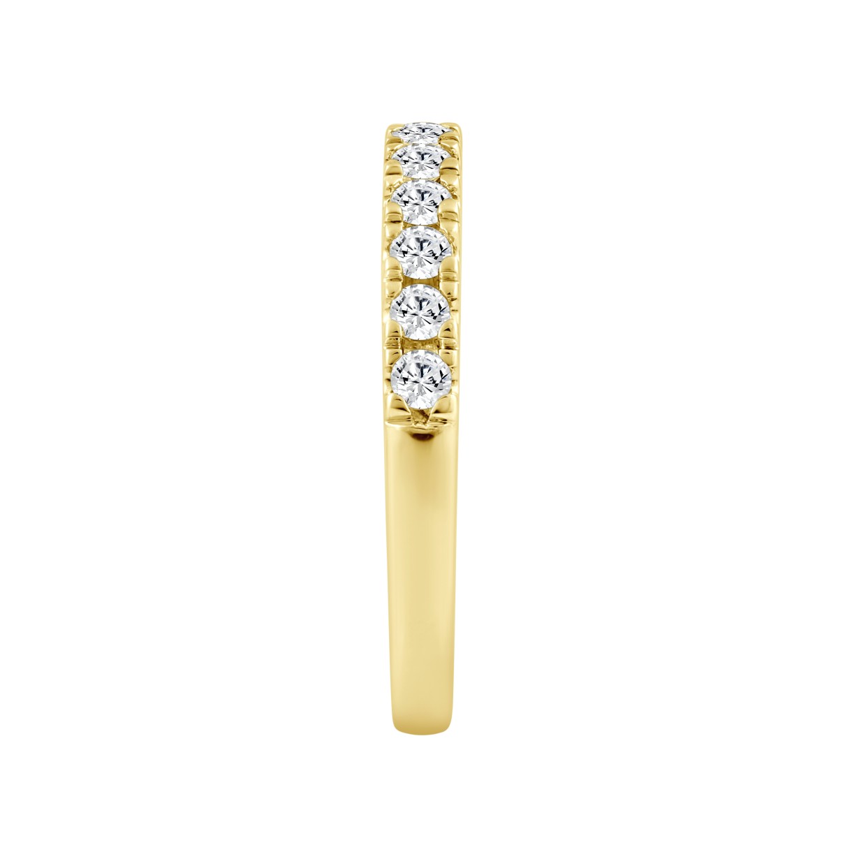 14K YELLOW GOLD 1/2CT ROUND DIAMOND LADIES BAND