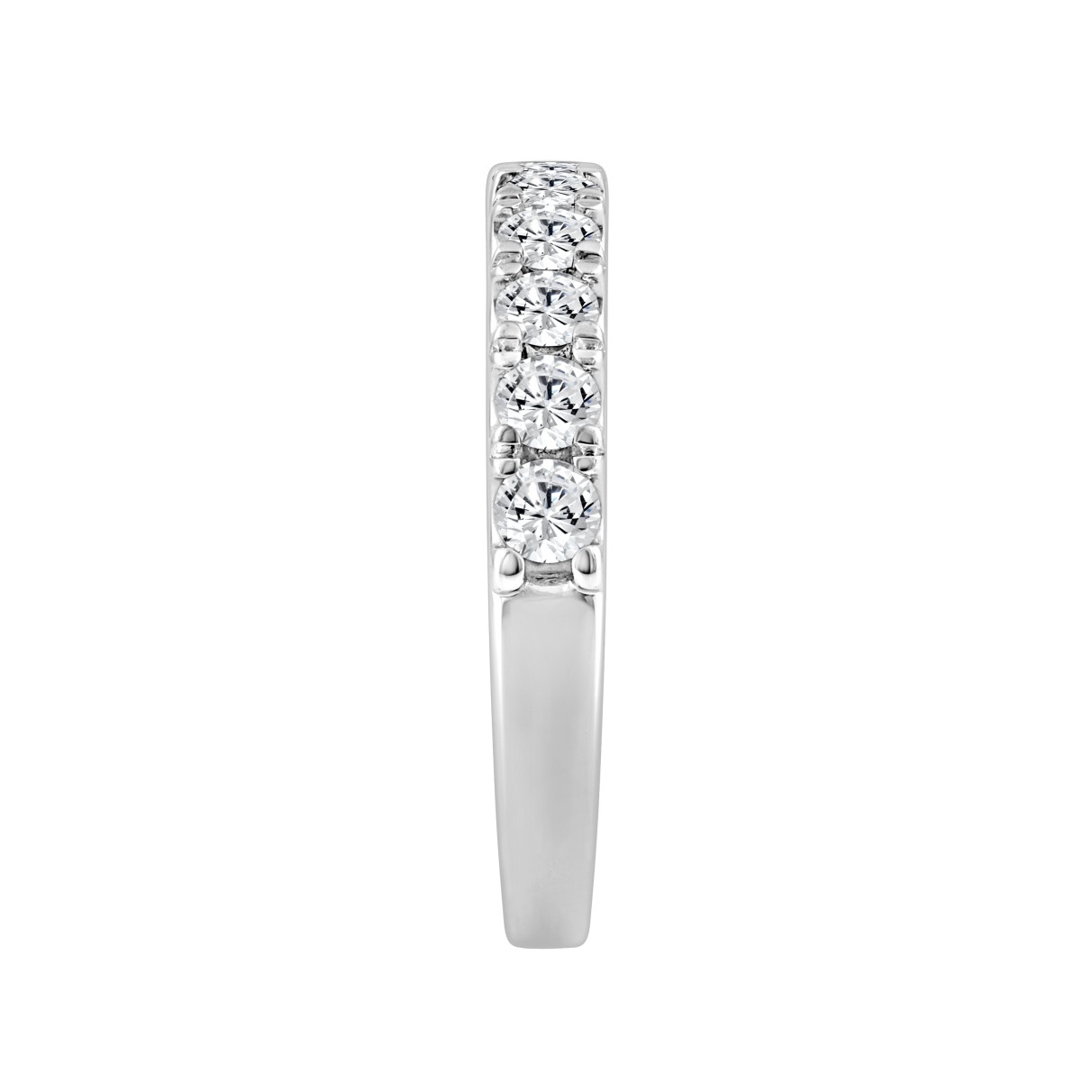 14K WHITE GOLD 1.00CT ROUND DIAMOND LADIES BAND