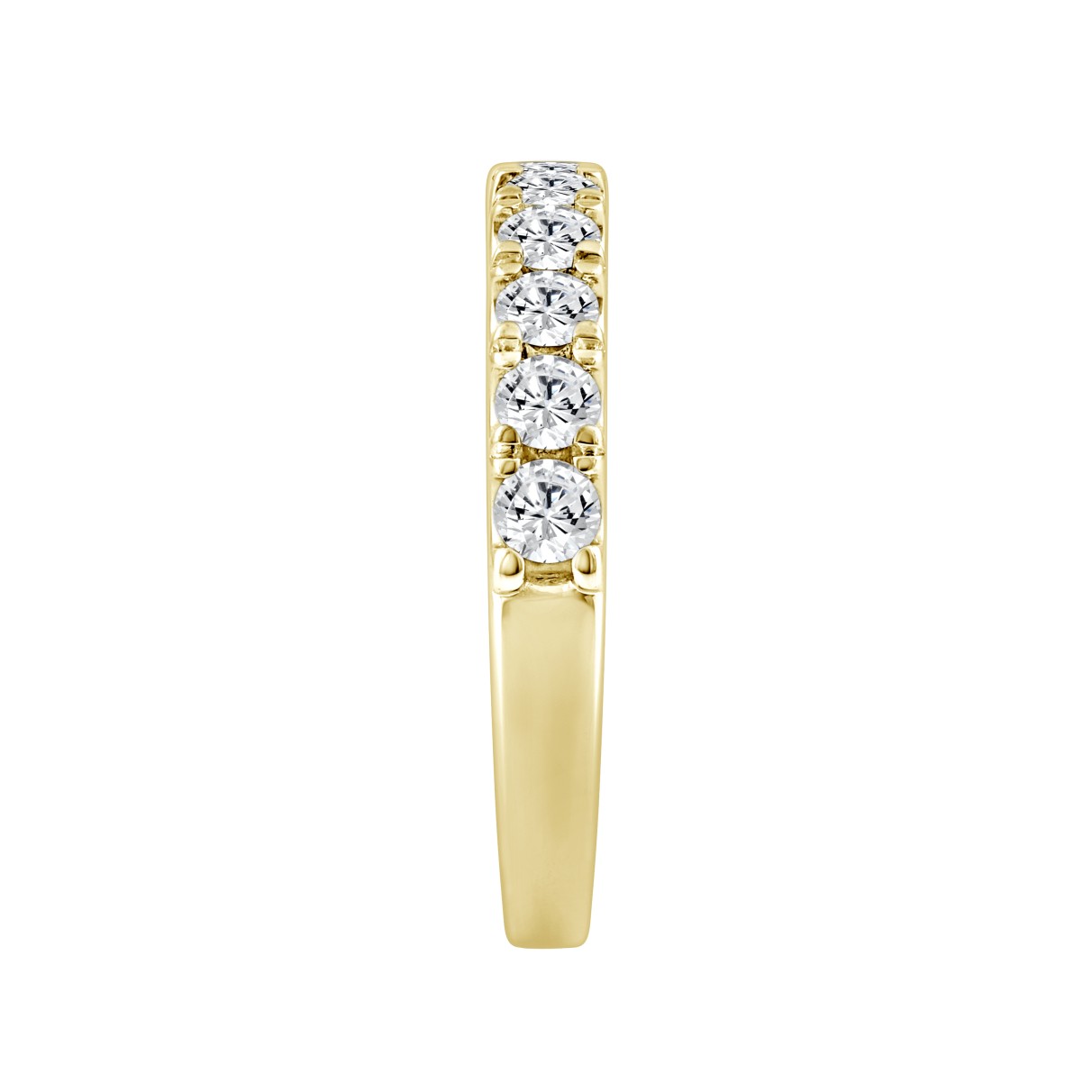 14K YELLOW GOLD 1.00CT ROUND DIAMOND LADIES BAND