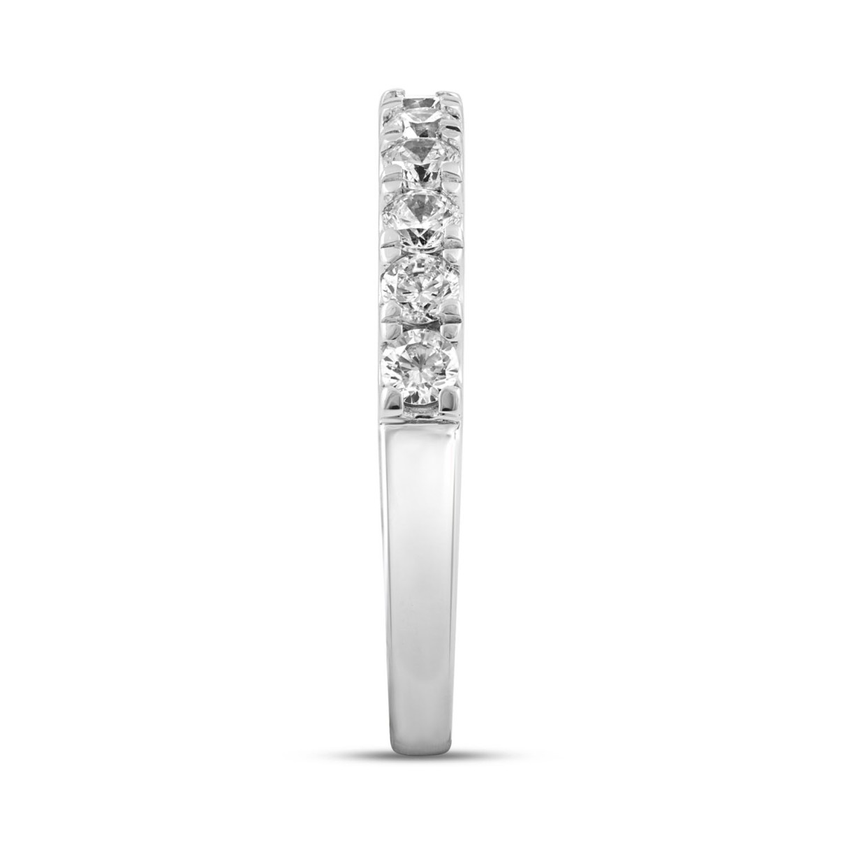 14K WHITE GOLD 3/4CT ROUND DIAMOND LADIES BAND