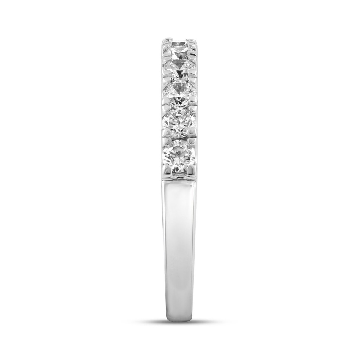 14K WHITE GOLD 3/4CT ROUND DIAMOND LADIES BAND