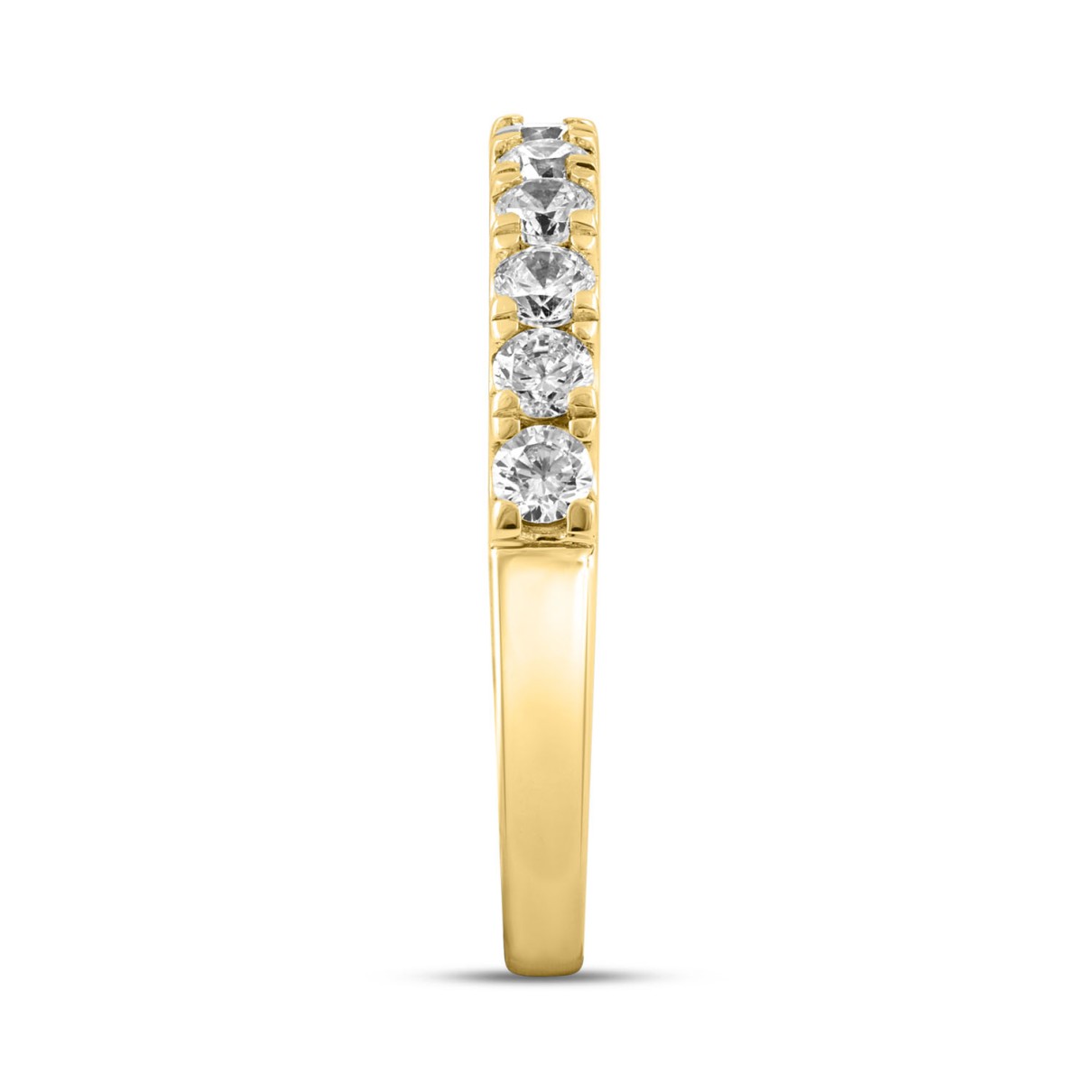 14K YELLOW GOLD 3/4CT ROUND DIAMOND LADIES BAND