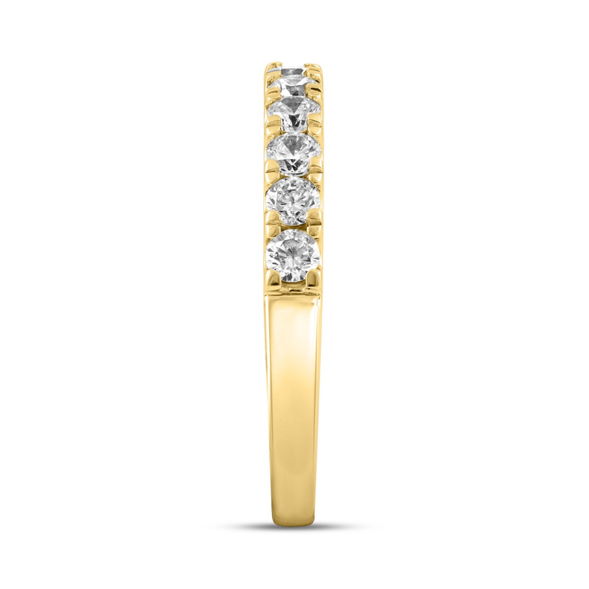 14K YELLOW GOLD 3/4CT ROUND DIAMOND LADIES BAND