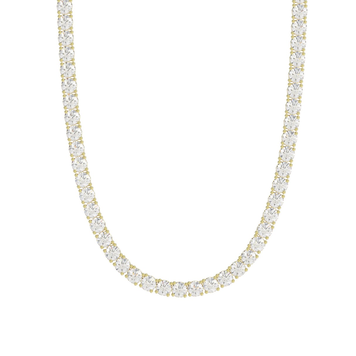 14K YELLOW GOLD 10 1/3CT 18'' ROUND DIAMOND LADIES...