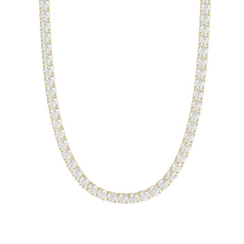 14K YELLOW GOLD 10 1/3CT 18'' ROUND DIAMOND LADIES TENNIS NECKLACE 14K YELLOW GOLD 10 1/3CT 18'' ROUND DIAMOND LADIES TENNIS NECKLACE