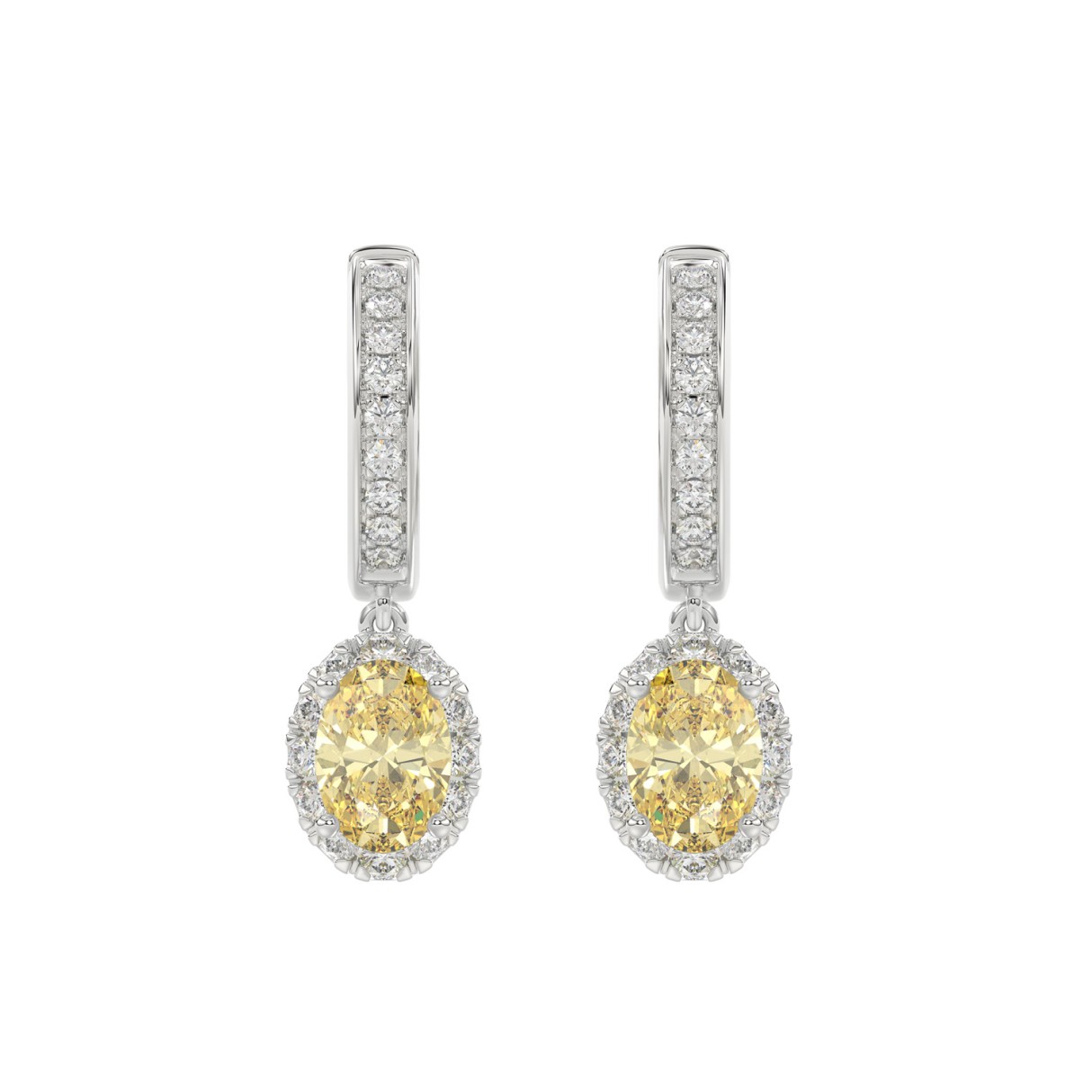 1K WHITE GOLD 2 3/4CT ROUND/OVAL DIAMOND LADIES EA...