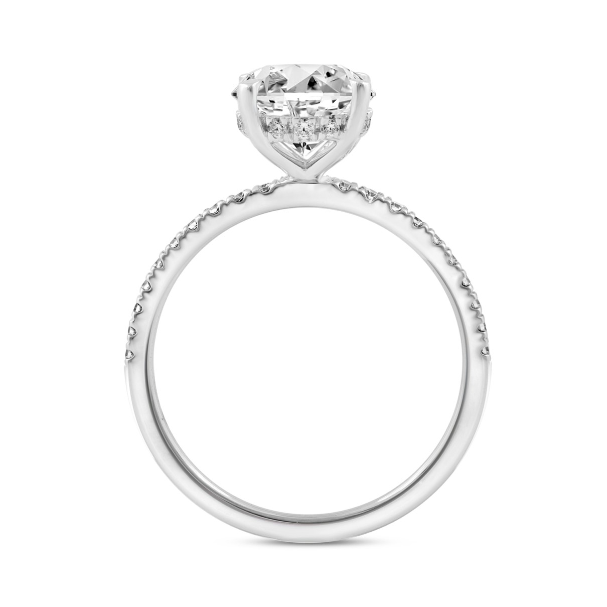 14K WHITE GOLD 2 1/4CT ROUND DIAMOND LADIES RING (CENTER STONE ROUND DIAMOND 2CT)