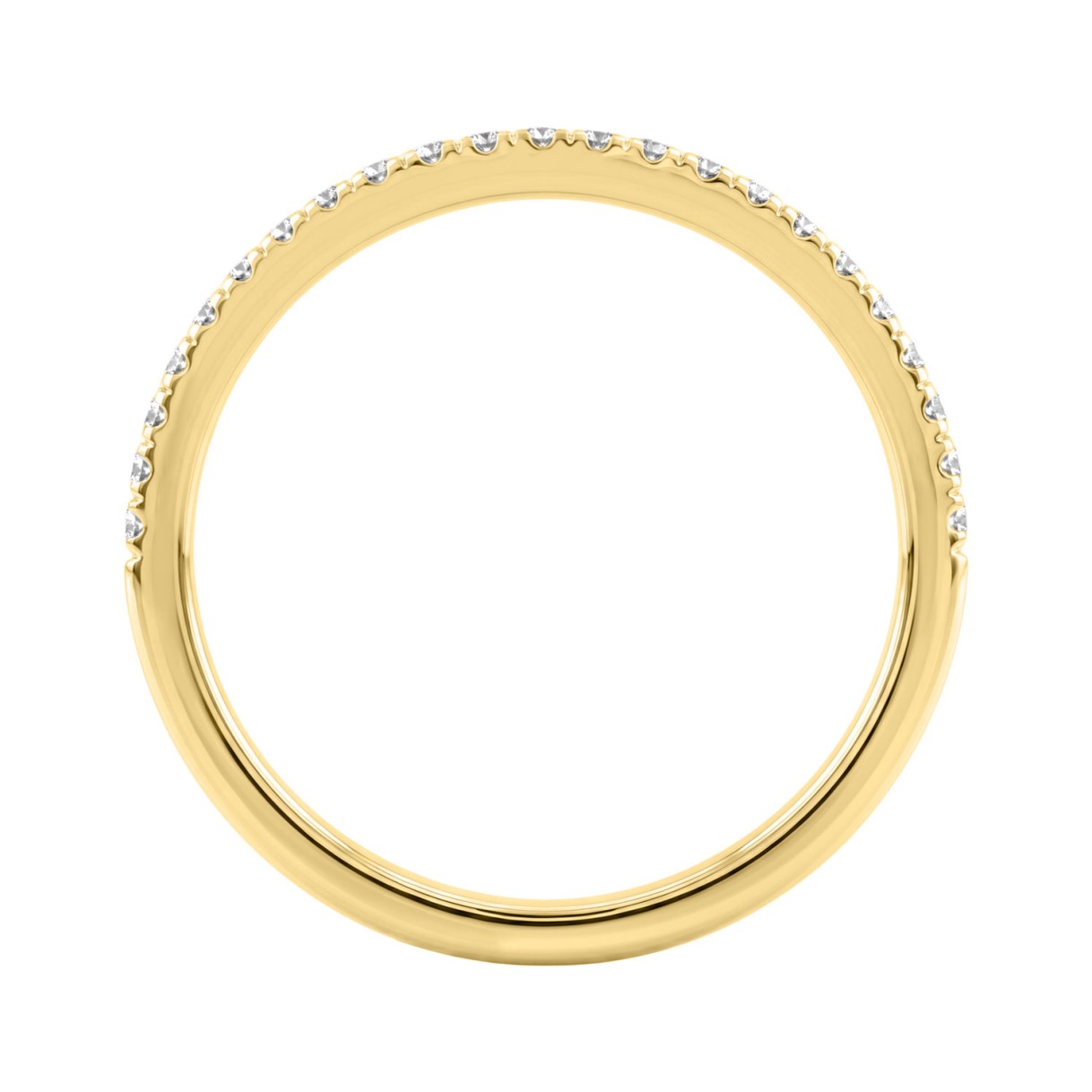 14K YELLOW GOLD 1/6CT ROUND DIAMOND LADIES BAND