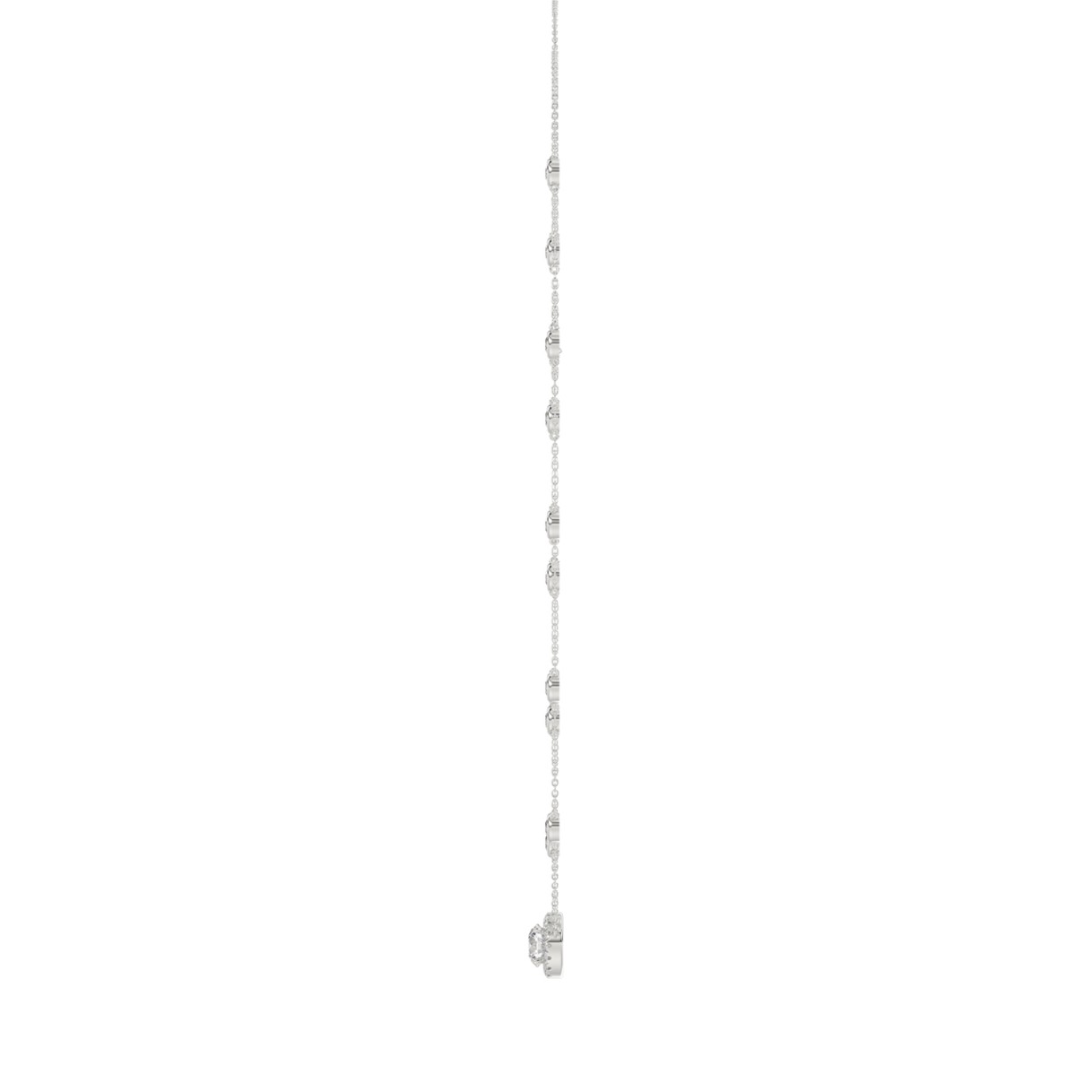 14K WHITE GOLD 2 1/4CT ROUND DIAMOND LADIES NECKLACE