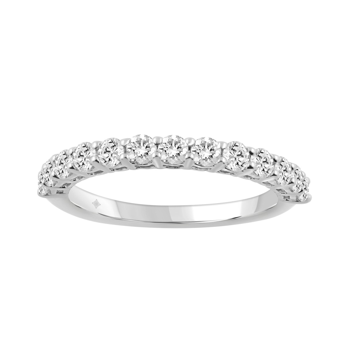 14K WHITE GOLD 3/4CT ROUND DIAMOND LADIES BAND...