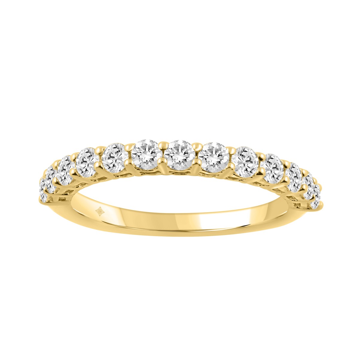 14K YELLOW GOLD 3/4CT ROUND DIAMOND LADIES BAND...