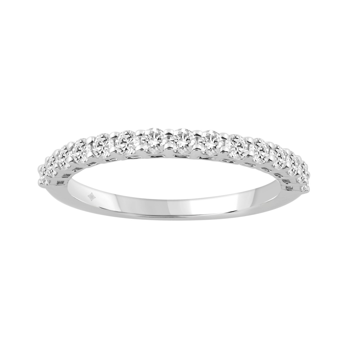 14K WHITE GOLD 1/2CT ROUND DIAMOND LADIES BAND...