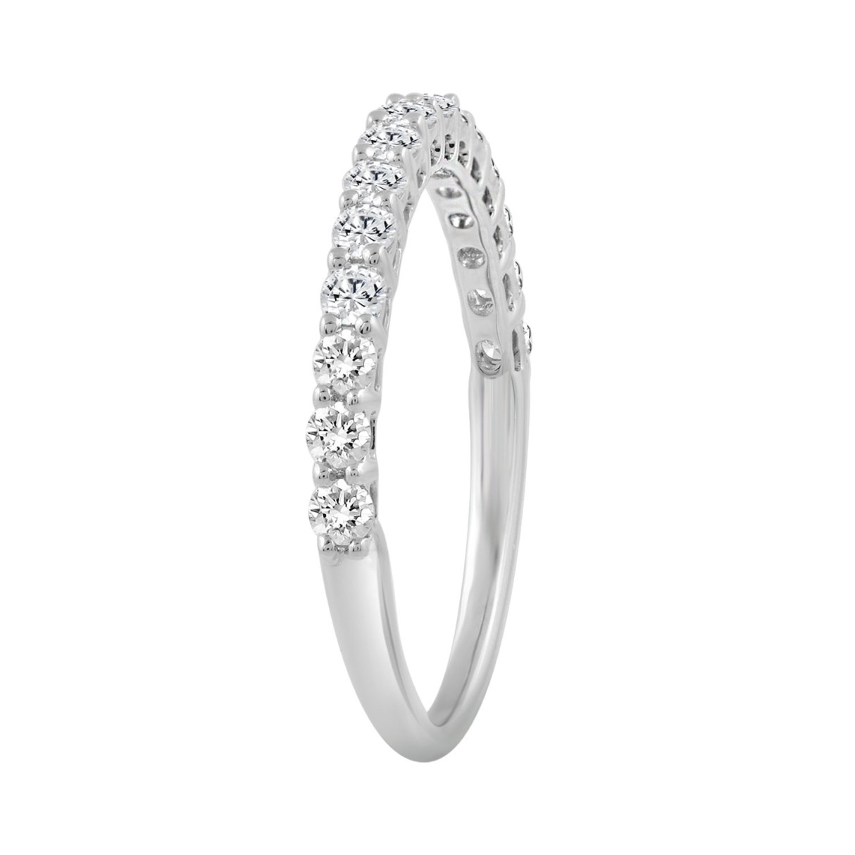 14K WHITE GOLD 1/2CT ROUND DIAMOND LADIES BAND