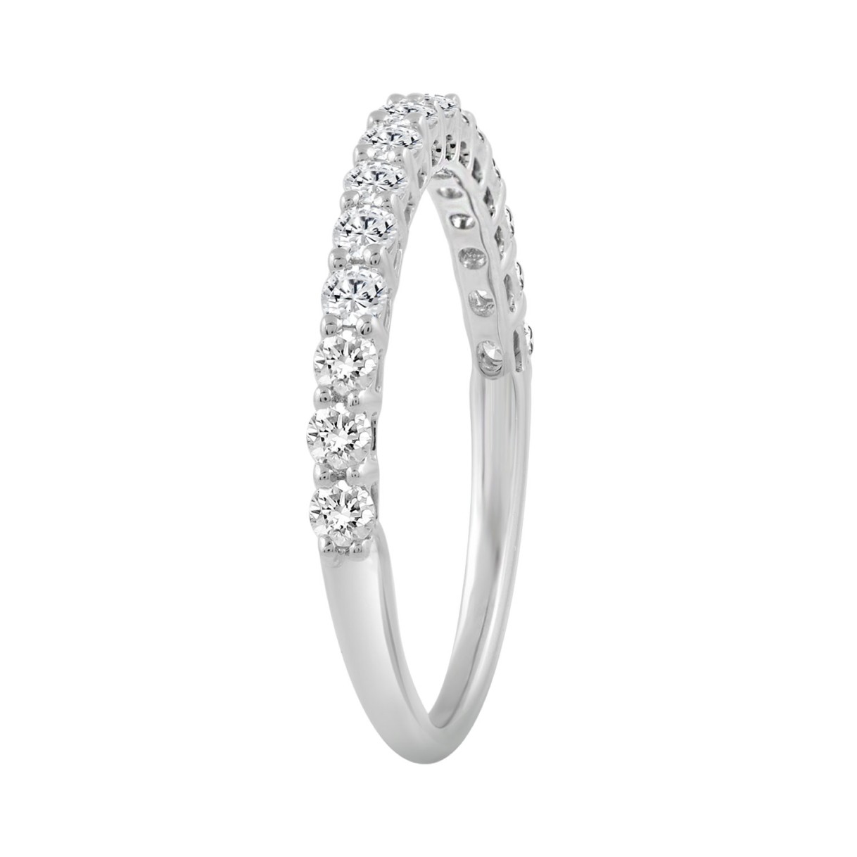 14K WHITE GOLD 1/2CT ROUND DIAMOND LADIES BAND