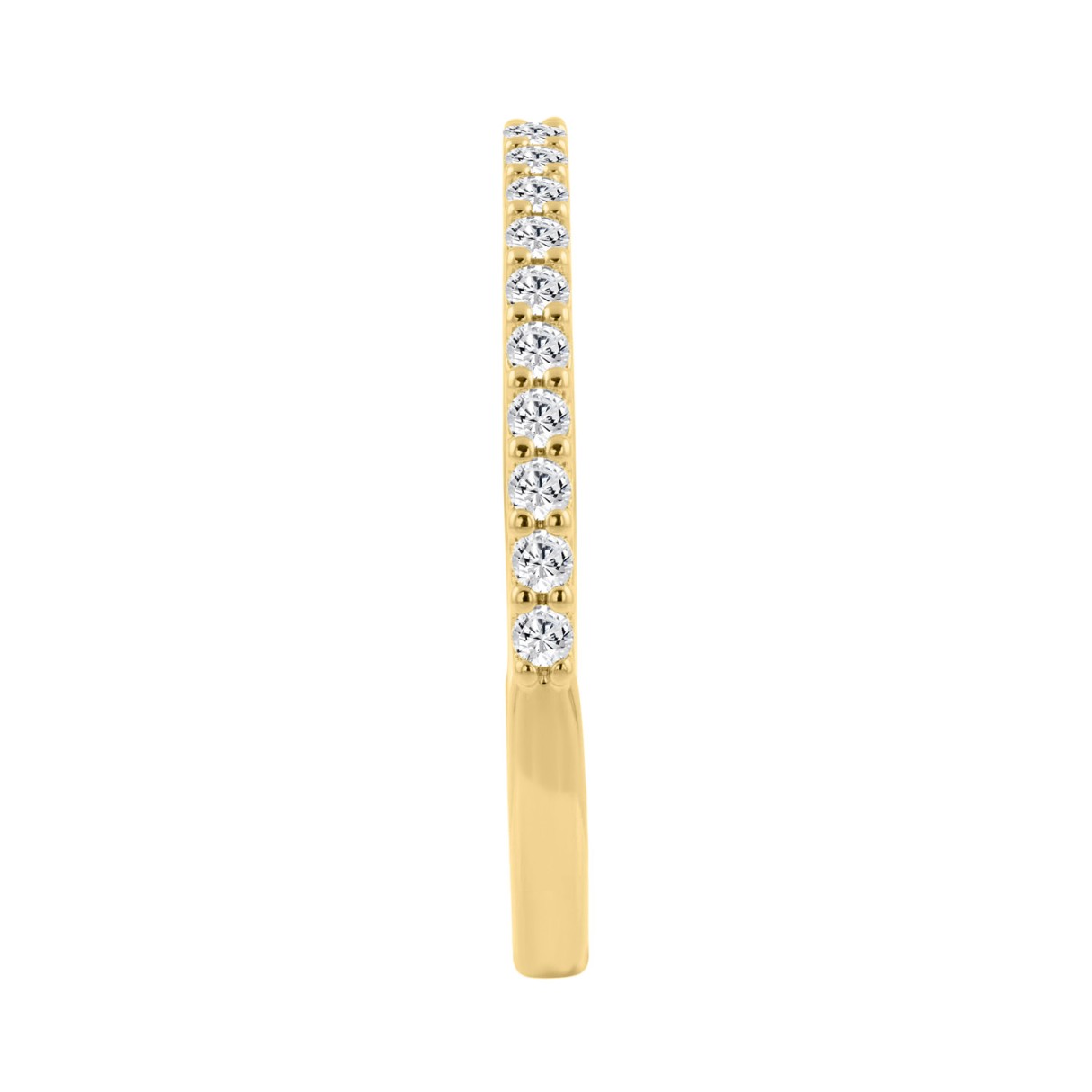 14K YELLOW GOLD 1/4CT ROUND DIAMOND LADIES BAND 