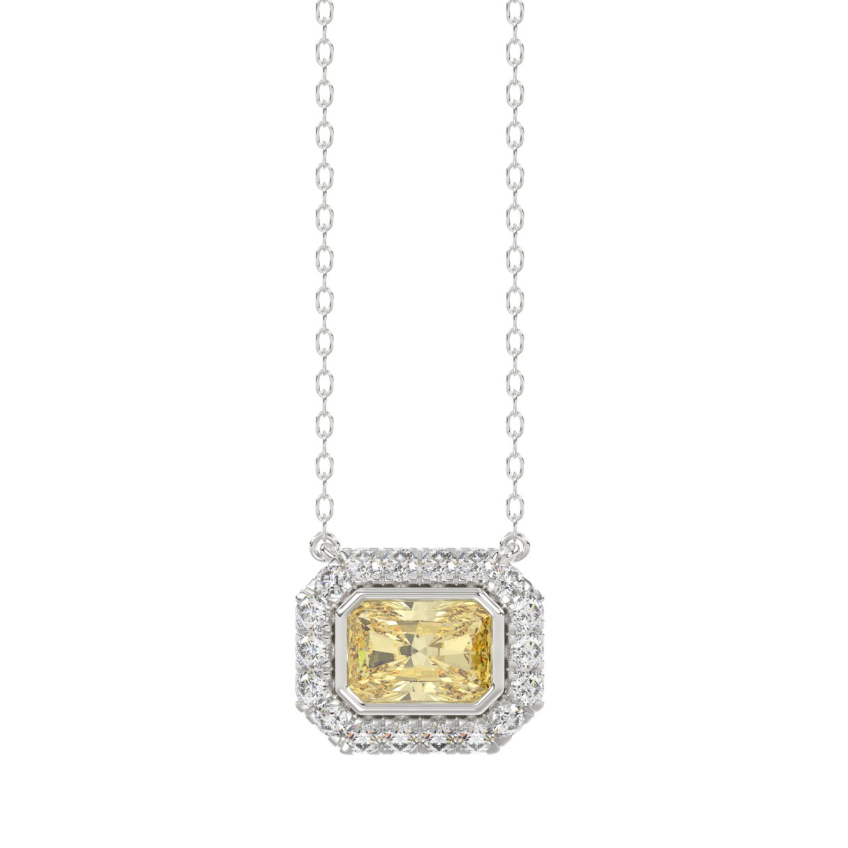 14K WHITE GOLD 1 1/4CT ROUND/RADIANT DIAMOND LADIE...