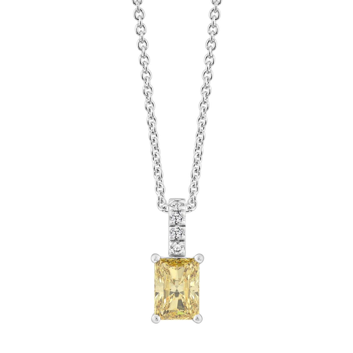 14K WHITE GOLD 1 1/3CT ROUND/RADIANT DIAMOND LADIE...