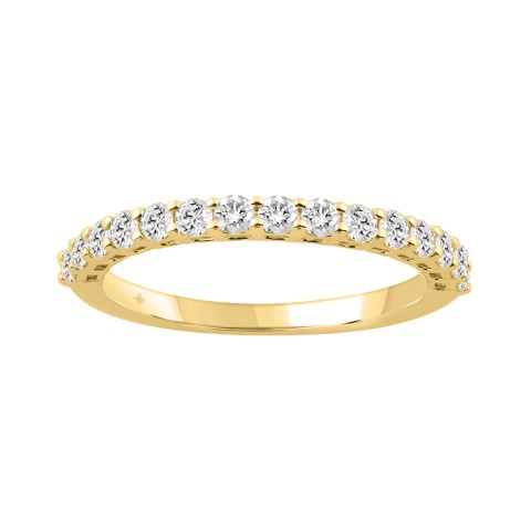 14K YELLOW GOLD 1/2CT ROUND DIAMOND LADIES BAND