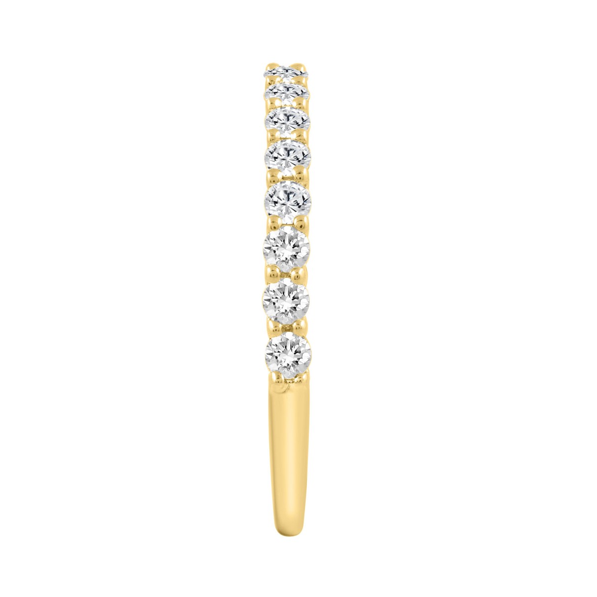 14K YELLOW GOLD 1/2CT ROUND DIAMOND LADIES BAND