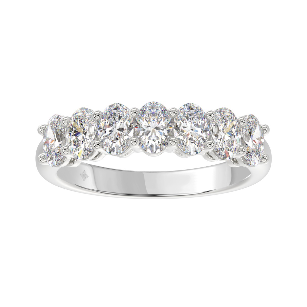 14K WHITE GOLD 1 3/8CT OVAL DIAMOND LADIES BAND...